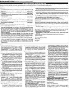 Notice 29th AGM