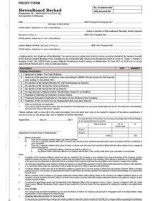 Proxy Form-27th AGM